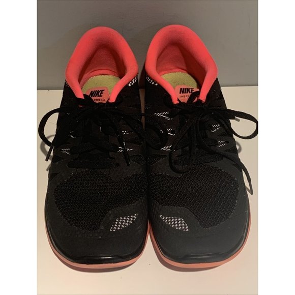 Youth Nike Free 5.0 Running Shoes‎ Black Pink Size 6Y 64446-005 - Picture 5 of 12